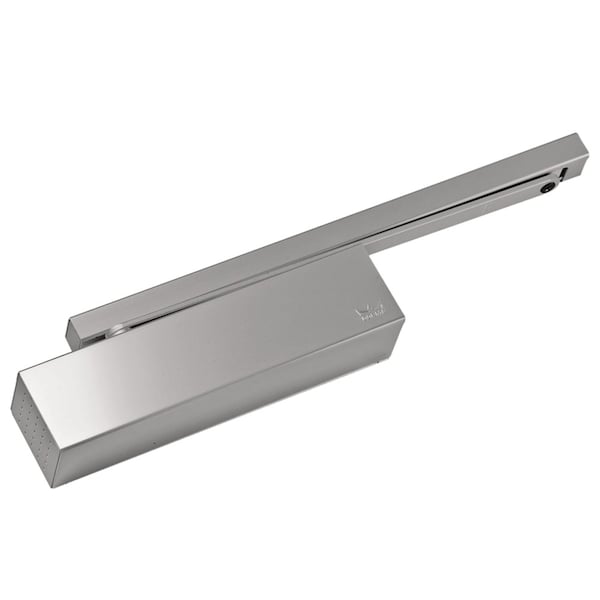 Dorma Grade 1 Surface Applied Door Closer, Size 15, Push Side Track, Soffit Mounted, Aluminum